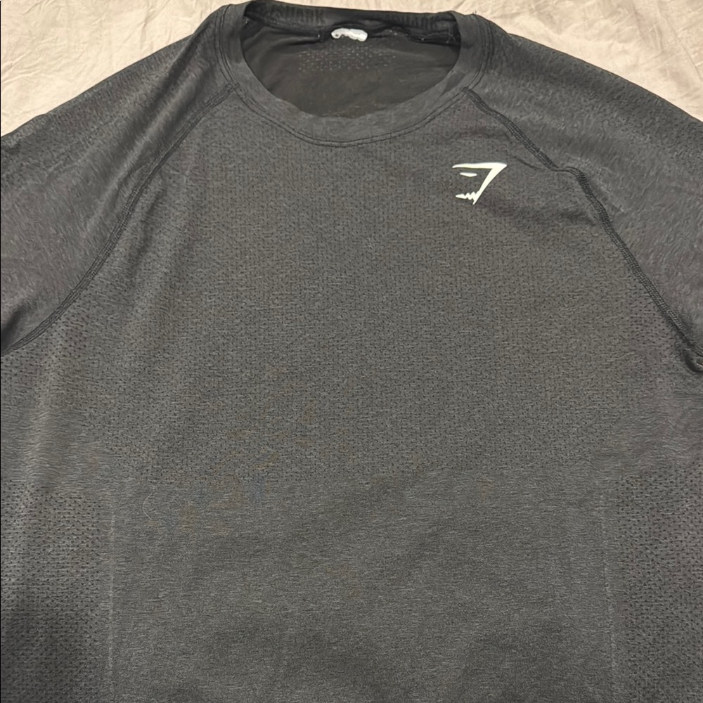 Gymshark Men’s Charcoal Black Short-Sleeve Seamless Training Tee